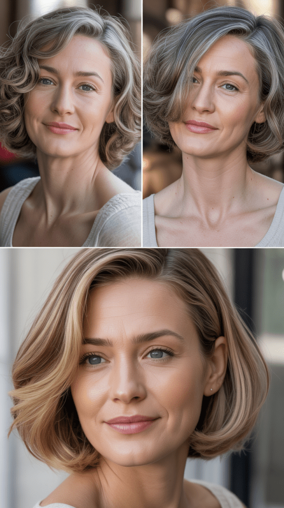 Chin-Length Bob with Soft Curls