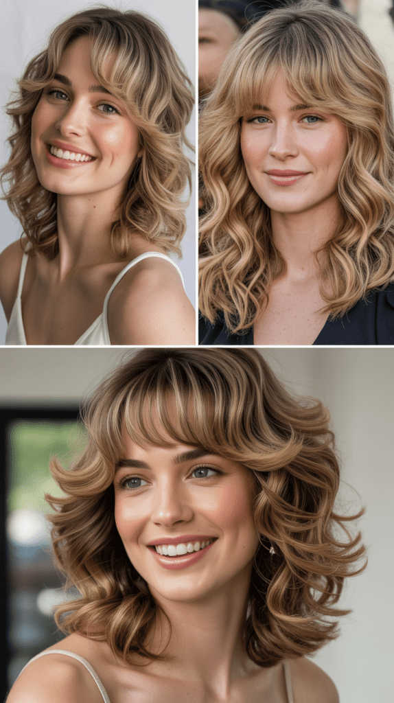  Long Bangs With Tousled Waves