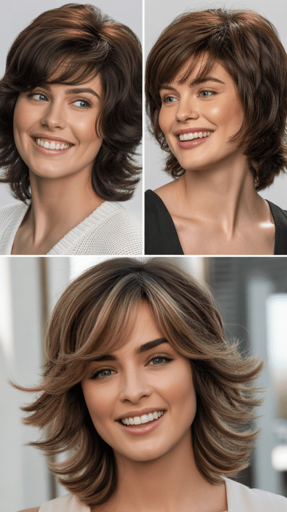 Dramatic Shag With Swooped Side Bangs