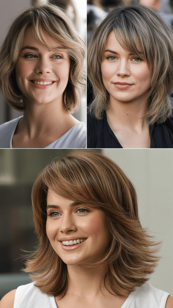 Side-Swept Bangs with Layered Medium Cut