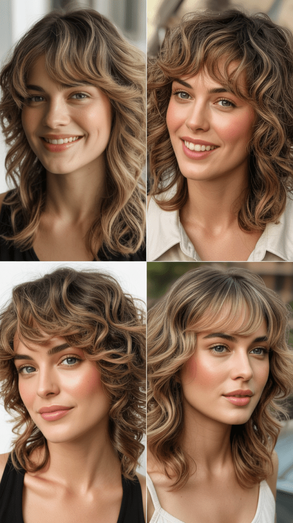 Piecey Bangs With Tousled Waves