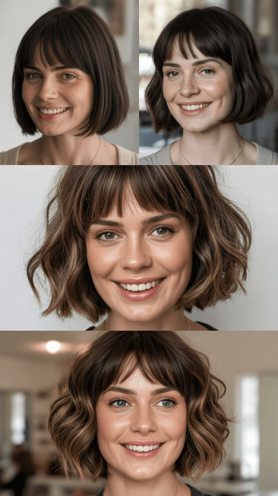 Textured Bob With Baby Bangs