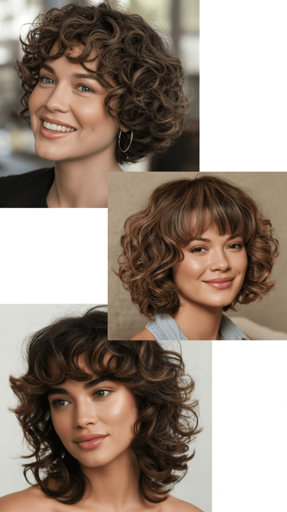 Curly Shag With Curly Fringe