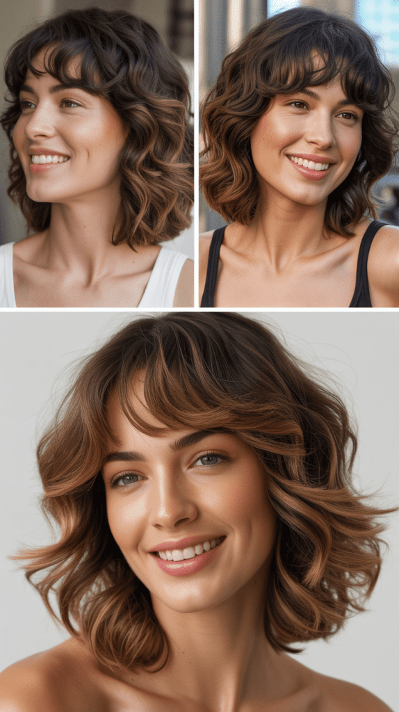 Textured Bangs With Effortless Waves