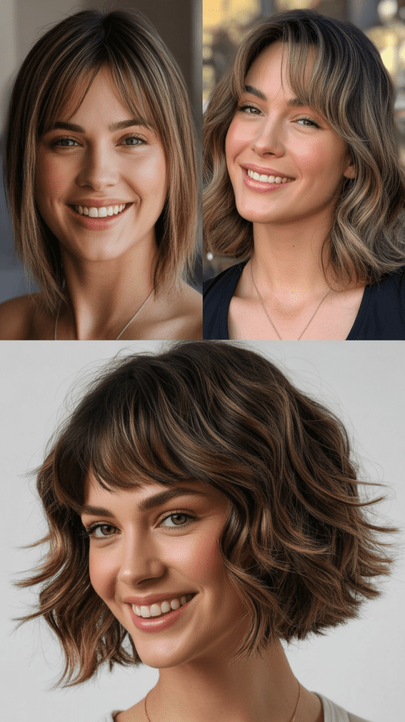 Textured Collarbone Cut With Baby Bangs