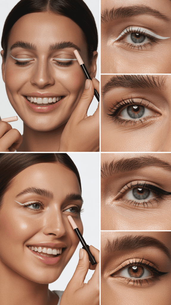 Use White or Nude Eyeliner on the Waterline