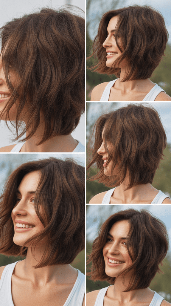 Textured Long Bob with Choppy Ends