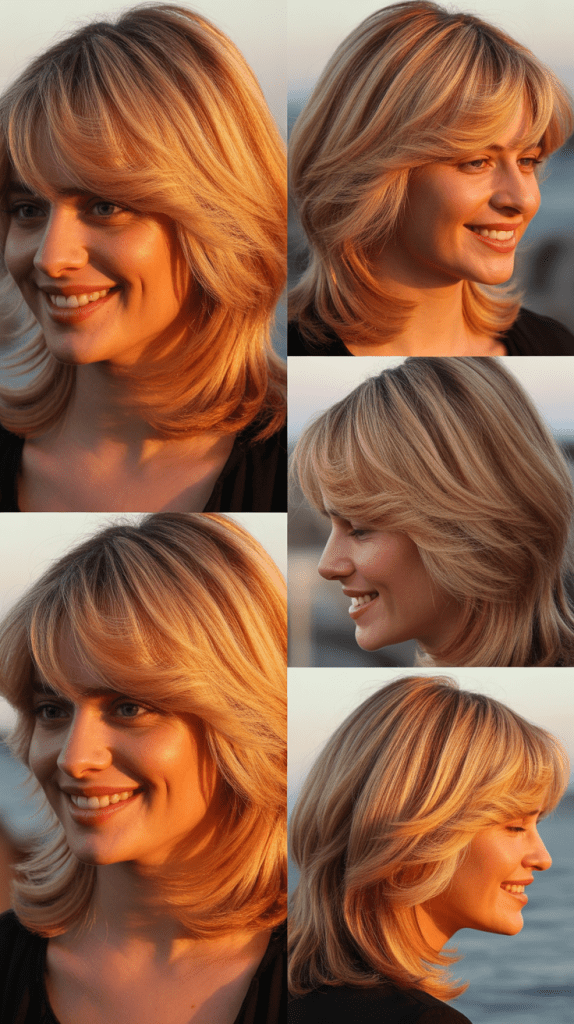 30. Blunt Curtain Bangs with Moonlight Blonde