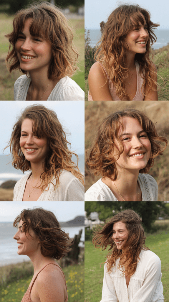 Tousled Long Bob with Feathered Bangs