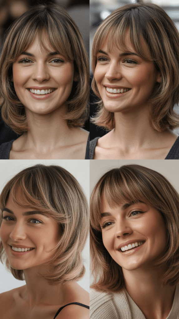 Curved Bangs with U-Shaped Cut