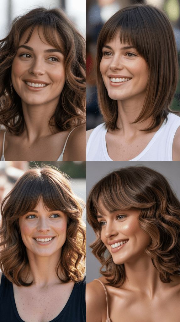 Layered Shag With Curtain Bangs