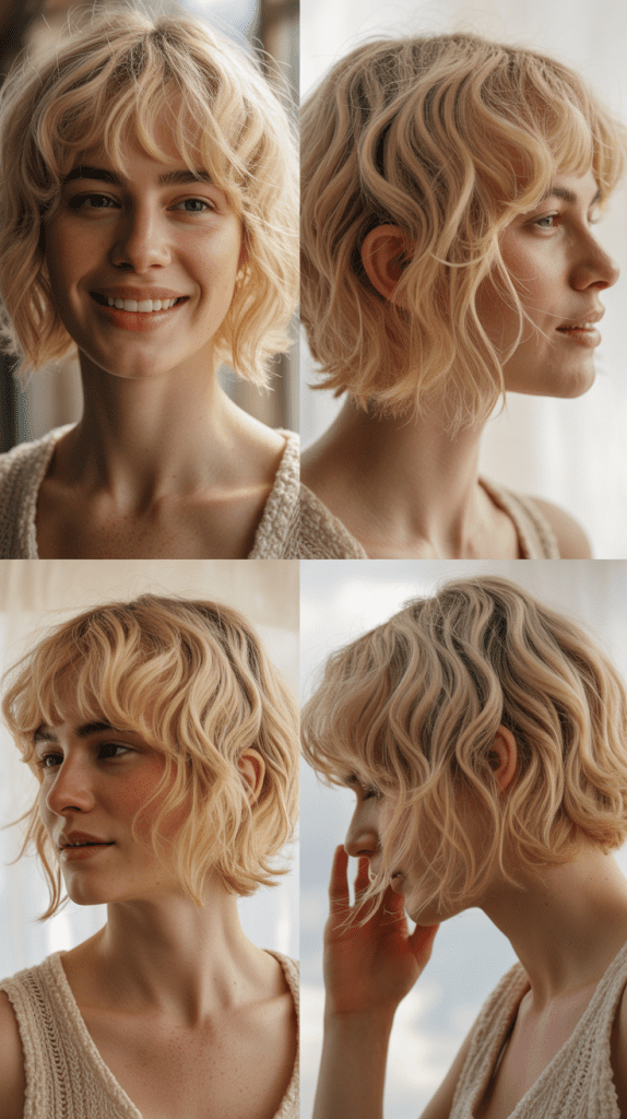 Wispy Bangs with Buttery Blonde Shag