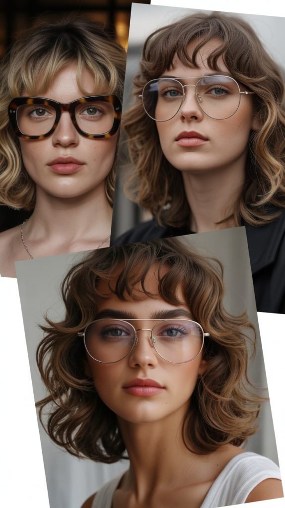 10. Curly Shoulder-Length With Curly Bangs