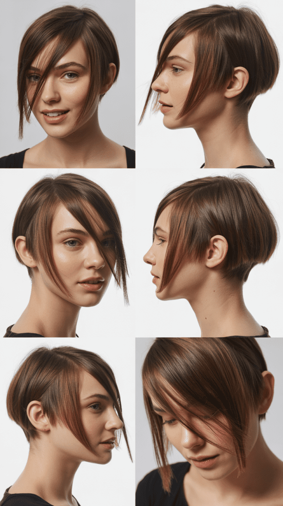 Long Pixie-Bob Hybrid with Asymmetrical Bangs