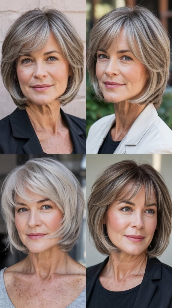  Textured Bob with Piecey Bangs