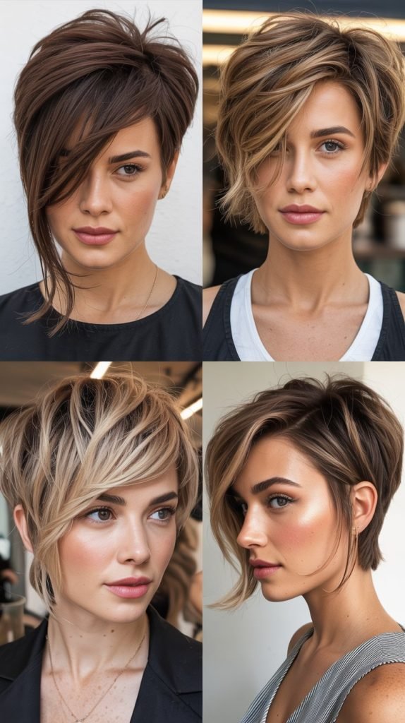 Asymmetrical Pixie with Long Front Layers