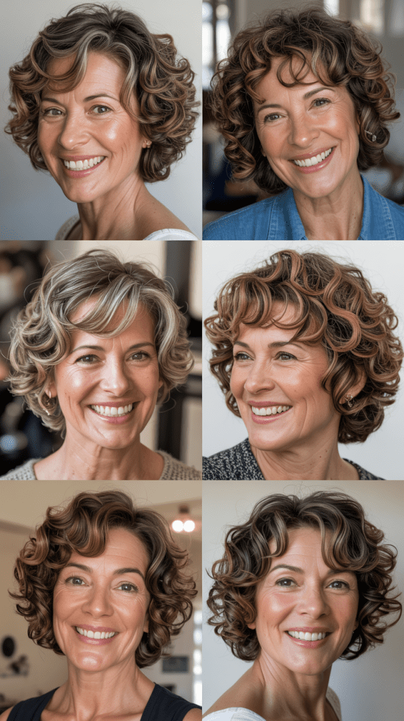 Curly Layered Bob