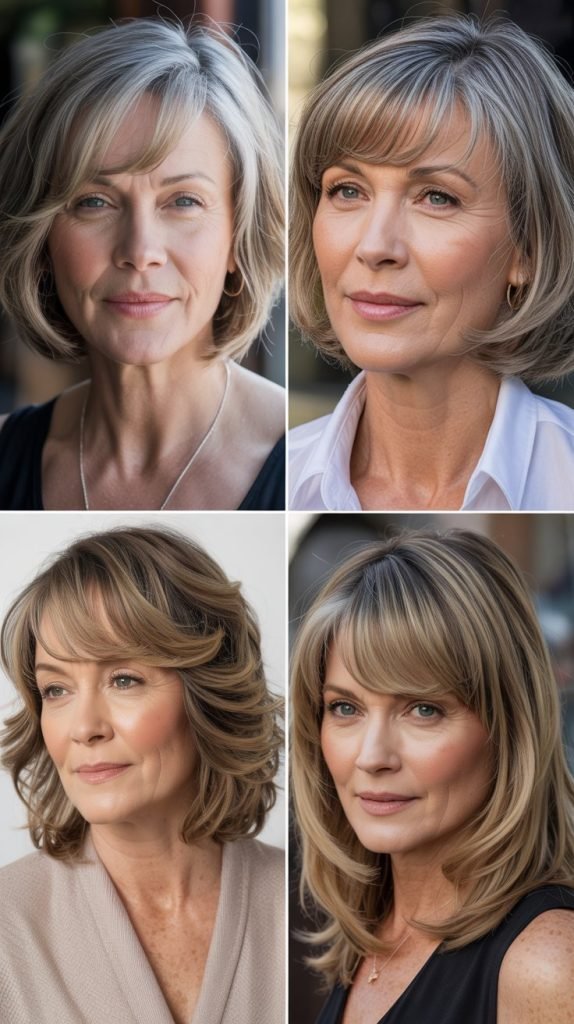 13. Bob with Curtain Bangs