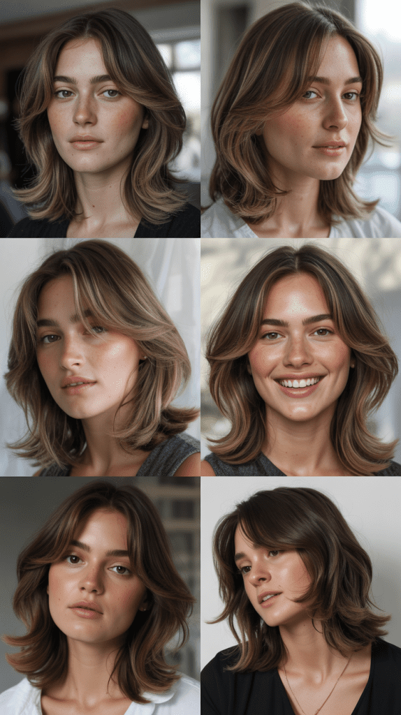 Curtain Bangs With Layered Length