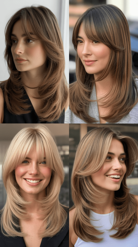 Long Layers With Baby Bangs