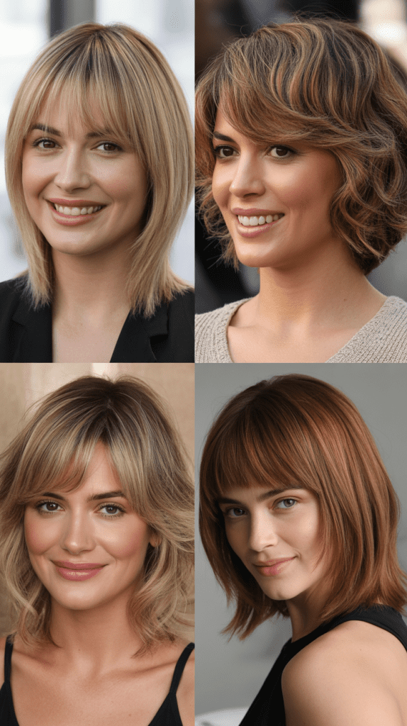 Polished Shag With Sleek Straight Bangs