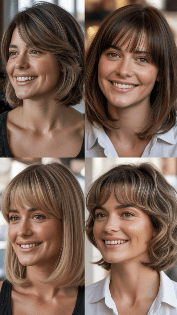 Rounded Bangs with Soft A-Line