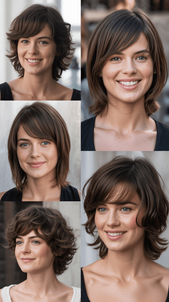 Shaggy Collarbone Cut With Side-Swept Bangs
