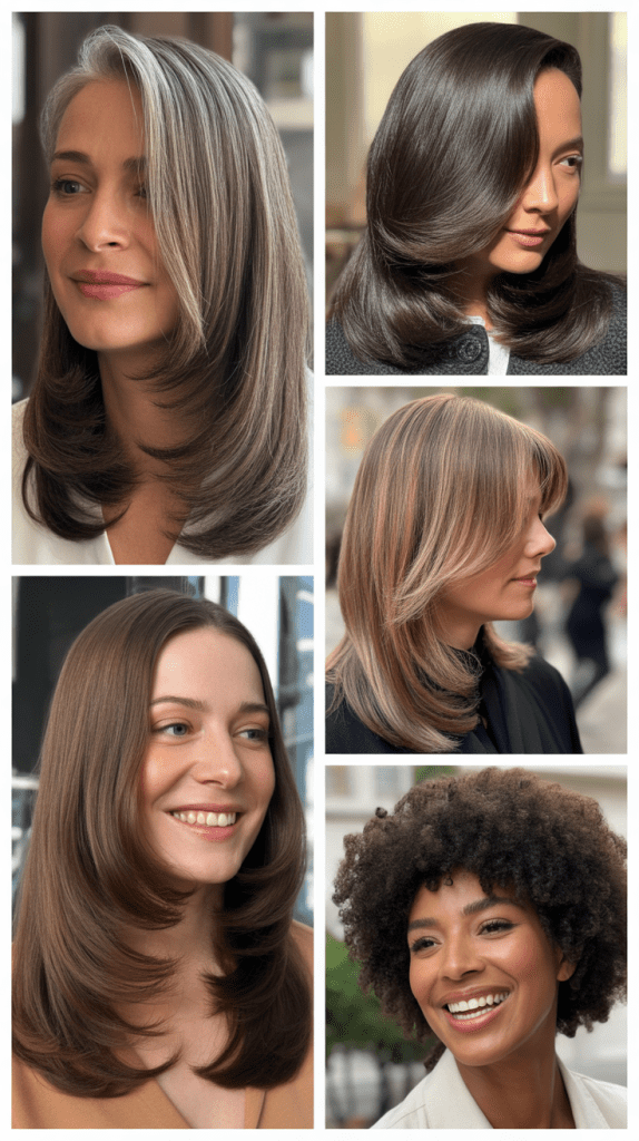 Sleek Straight Hair with Glossy Finish