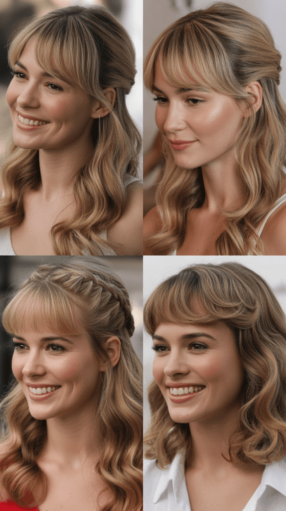  Heavy Bangs With Soft Tousled Waves