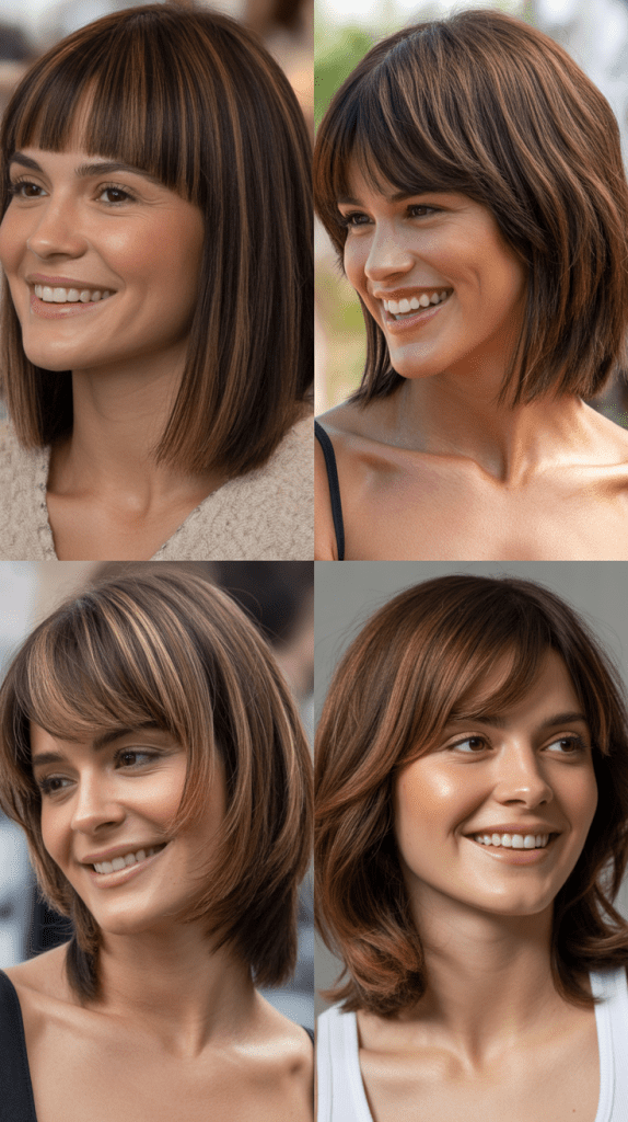 Choppy Collarbone Cut With Long Bangs