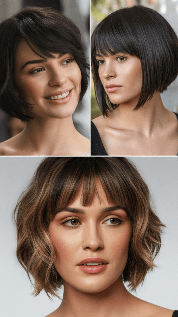 Asymmetrical Bob with Angular Bangs