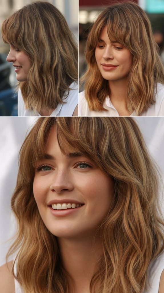 Lived-In Color with Natural Curtain Bangs