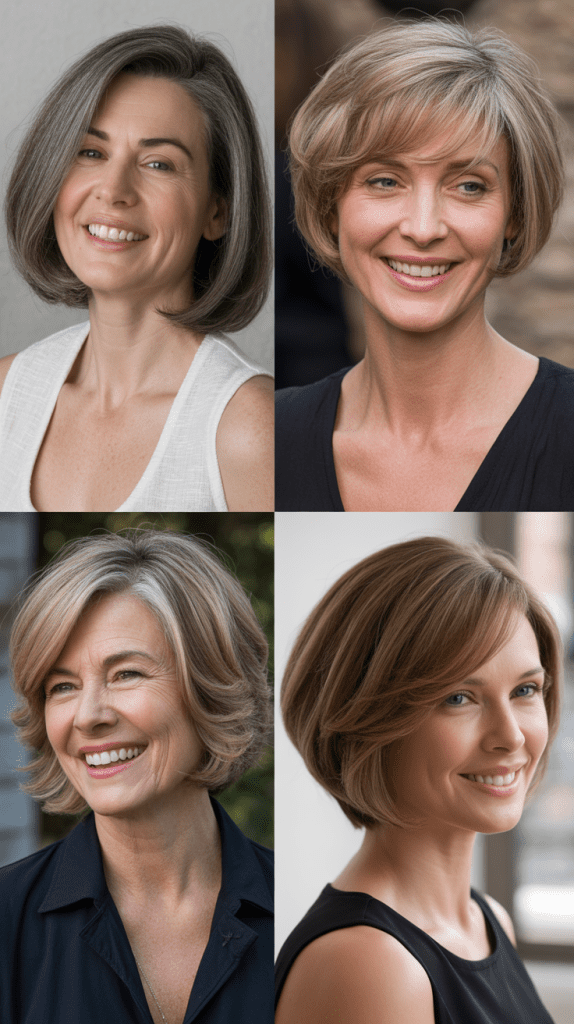 Long Angled Bob (Lob) with Layers