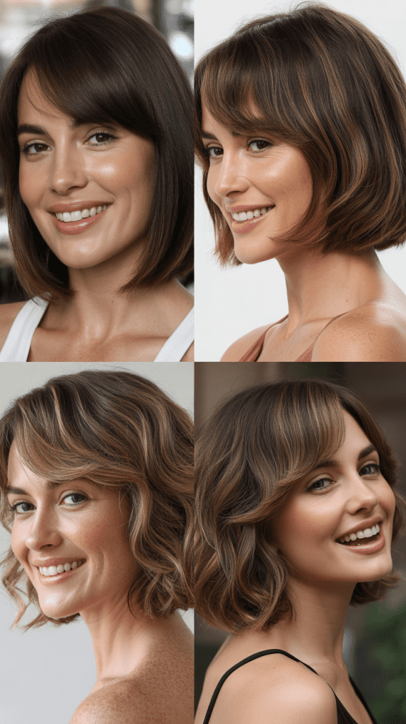 Chin-Length Bob with Wispy Bangs