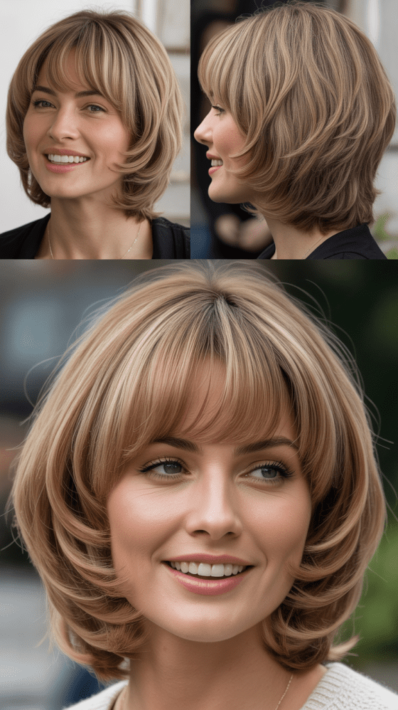Retro-Inspired Shag With Rounded Bangs