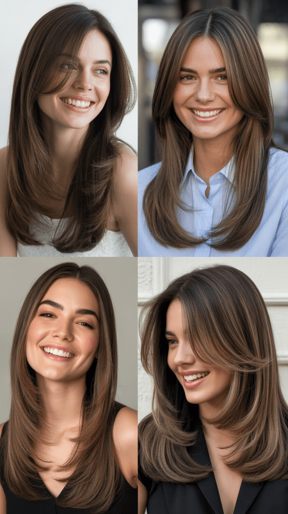 Side-Swept Layers With Center Back Length