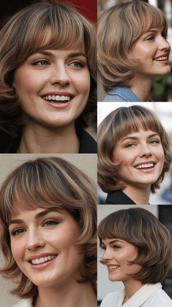 Vintage-Inspired Shag With Rolled Bangs