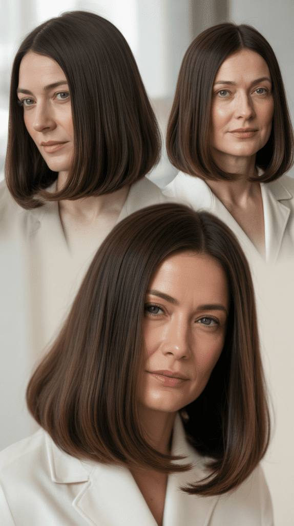 Sleek Center-Parted Lob