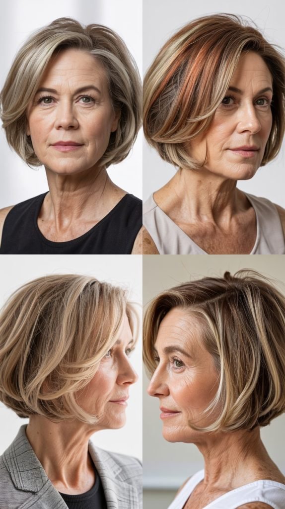 Bob with Peek-A-Boo Highlights