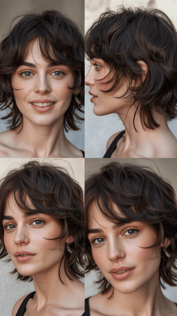 Textured Lob With Wispy Micro Bangs