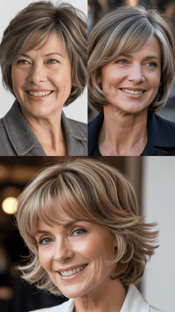 Layered Bob with Multi-Length Textured Bangs