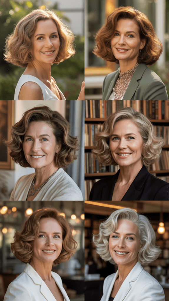 Wavy Bob with Middle Part