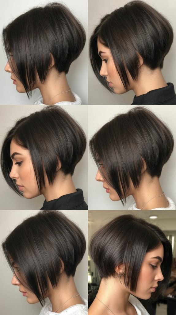 . Inverted Graduated Bob with Sharp Angles