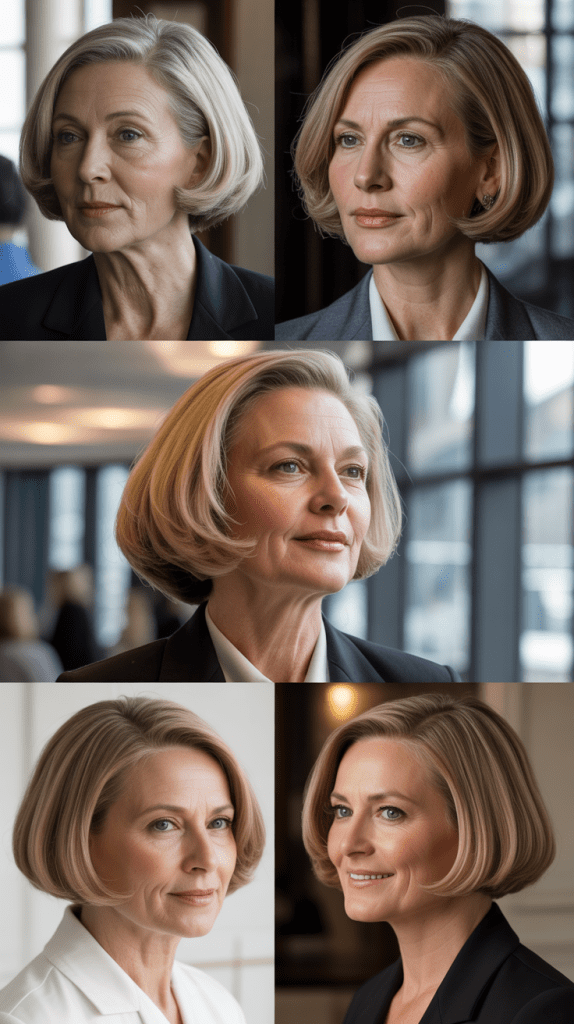 Polished Bob with Tucked Ends: Refined Finish