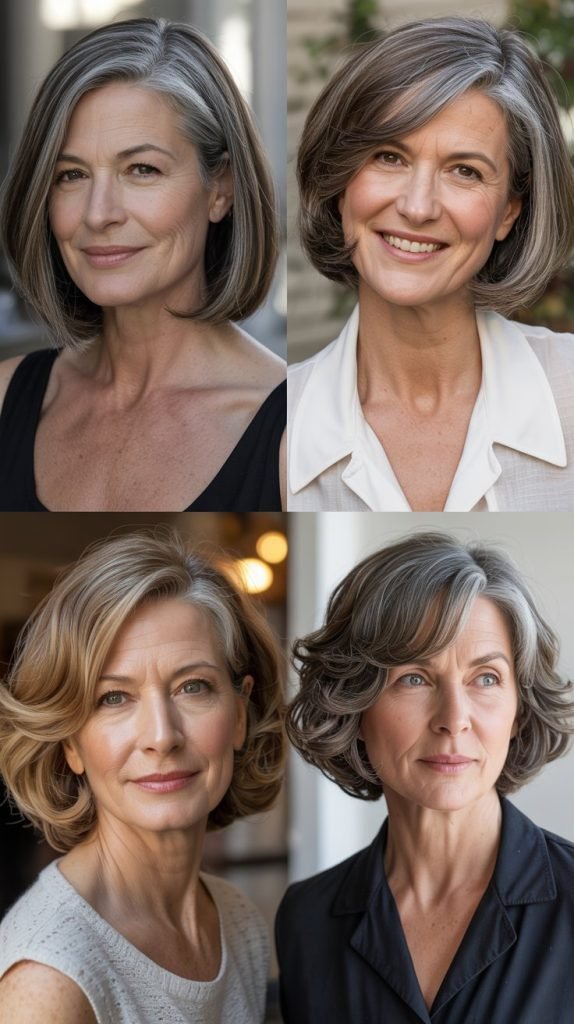 Side-Parted Chin-Length Bob