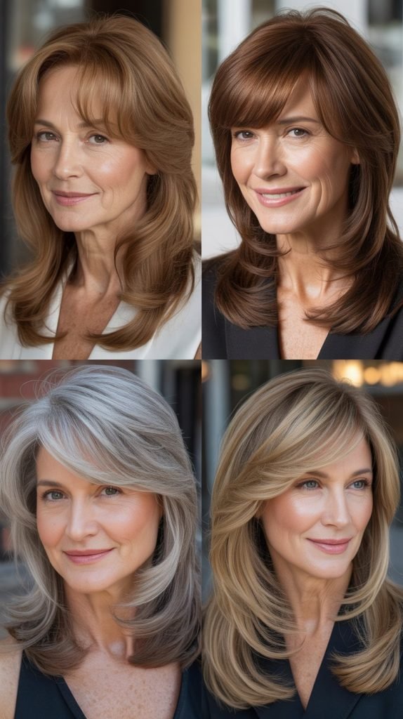 Side-Swept Bangs with Long Layers