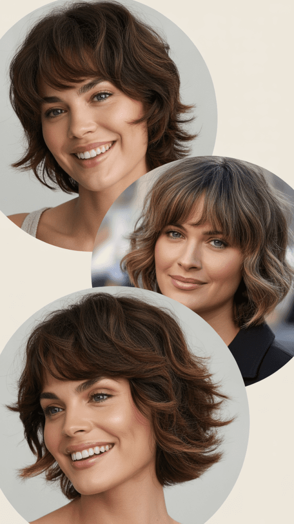 Shaggy Lob With Piecey Brow-Skimming Bangs