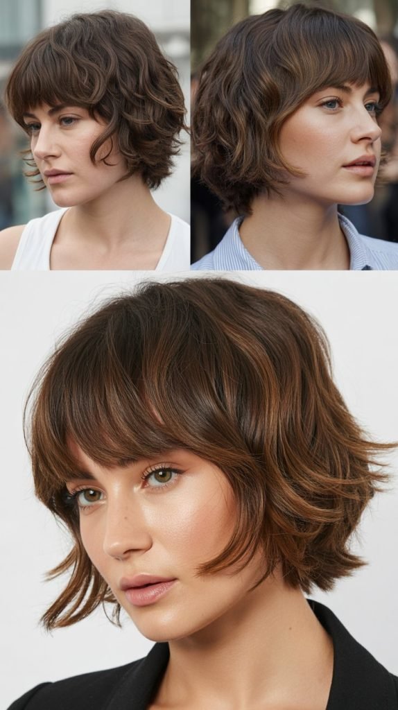 . Textured Collarbone Cut with Piecey Bangs