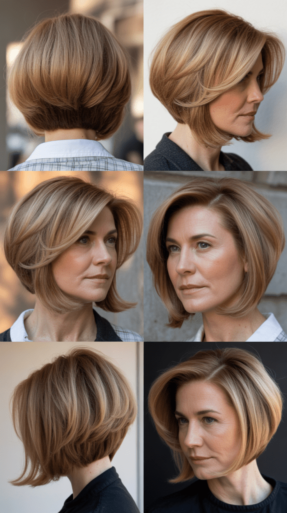 Graduated Bob with Volume at Crown