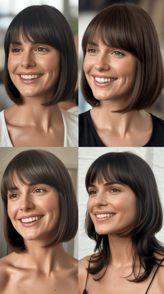 Sleek Collarbone Cut With Full Fringe